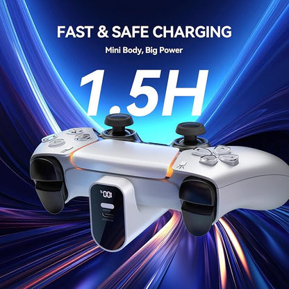 🎁Must-Have for PS5 Gamers | 2000mAh USB-C External Charger Battery Pack