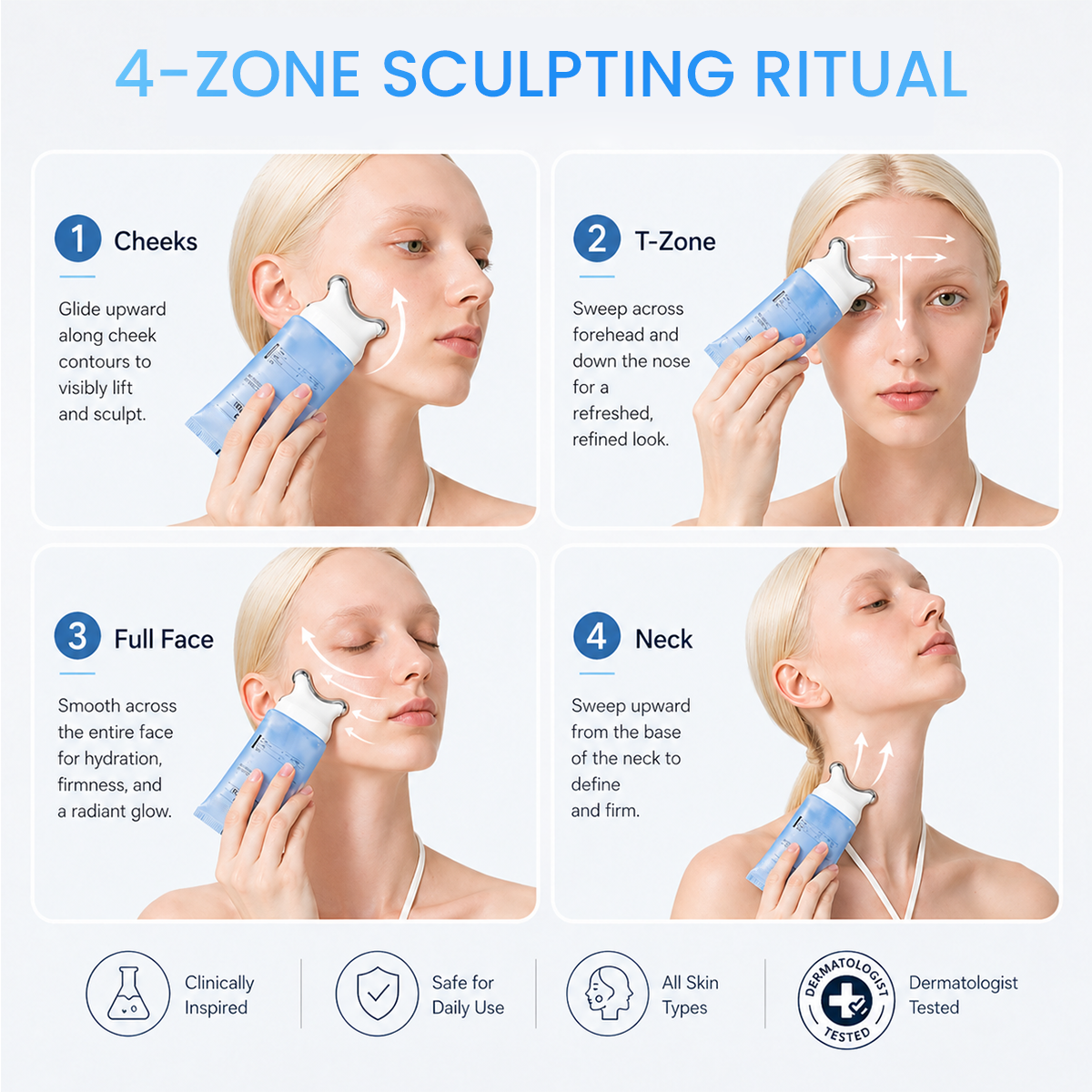 PDRN Peptide Glow Face Cream with Gua Sha