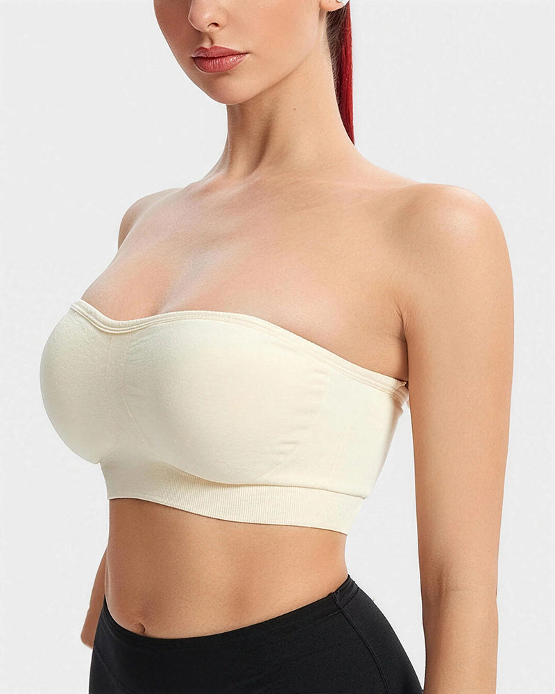 Non-Slip Bandeau Seamless Wireless Strapless Bra