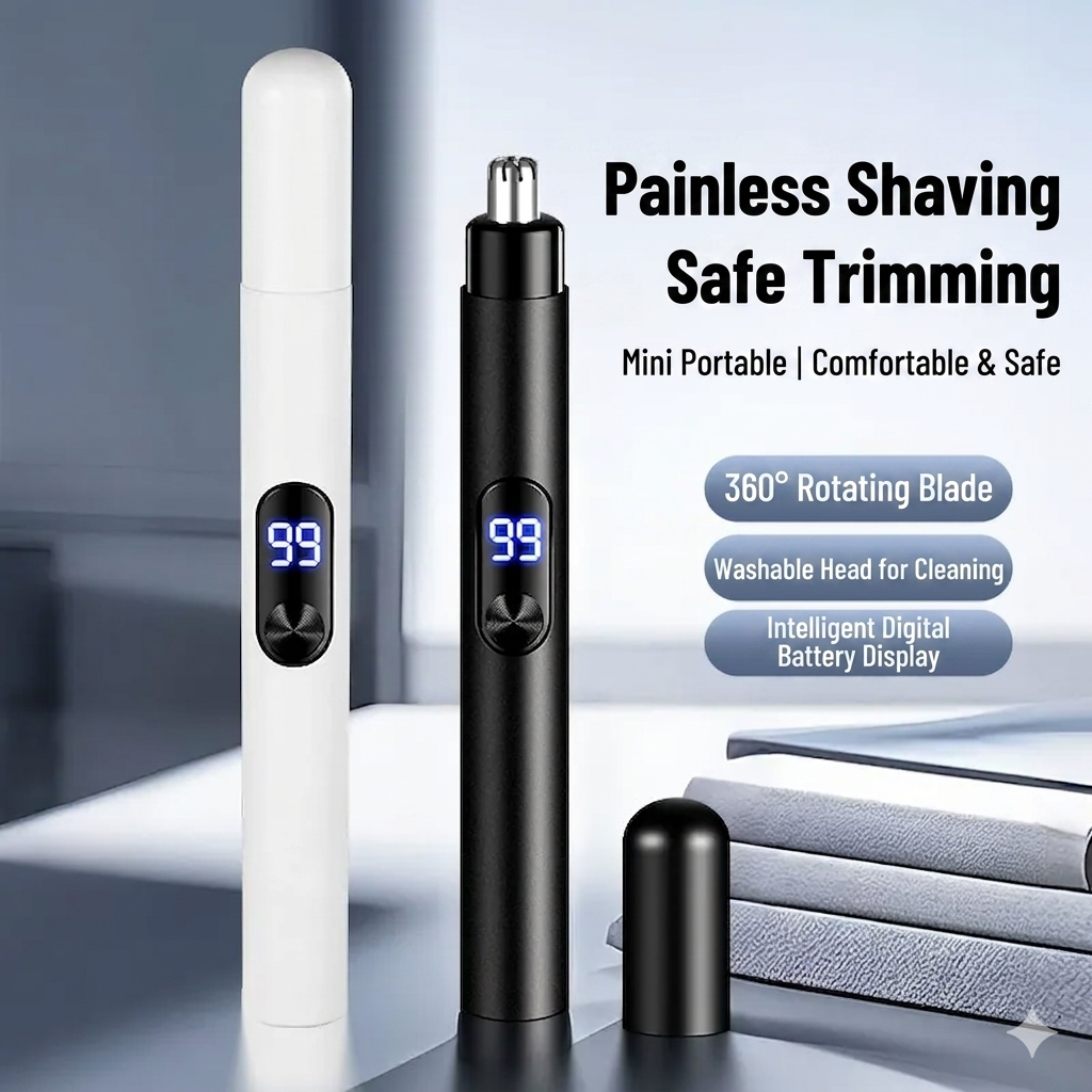 🚀✨Portable Electric Nose & Ear Hair Trimmer