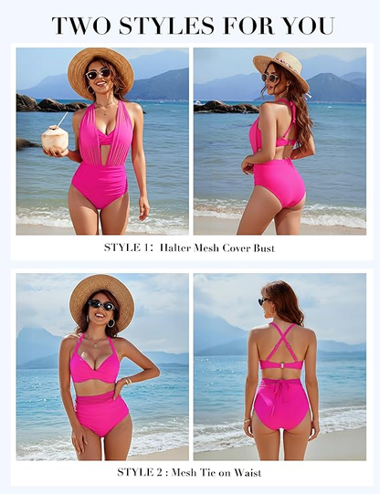 High-Waisted Bikini Set – Tummy Control